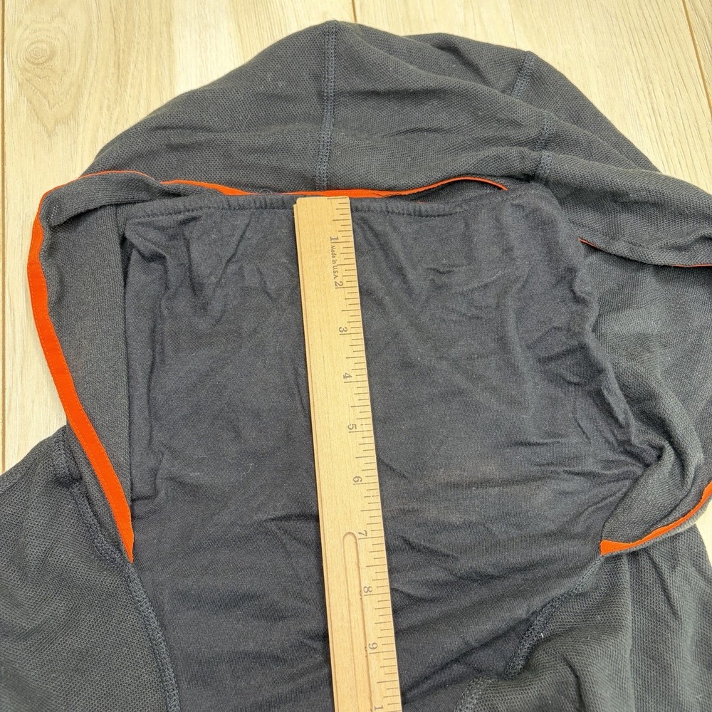 RLX Ralph Lauren Men's Pullover Mock Neck Hoodie Black Orange Trim Size Large - Picture 10 of 16